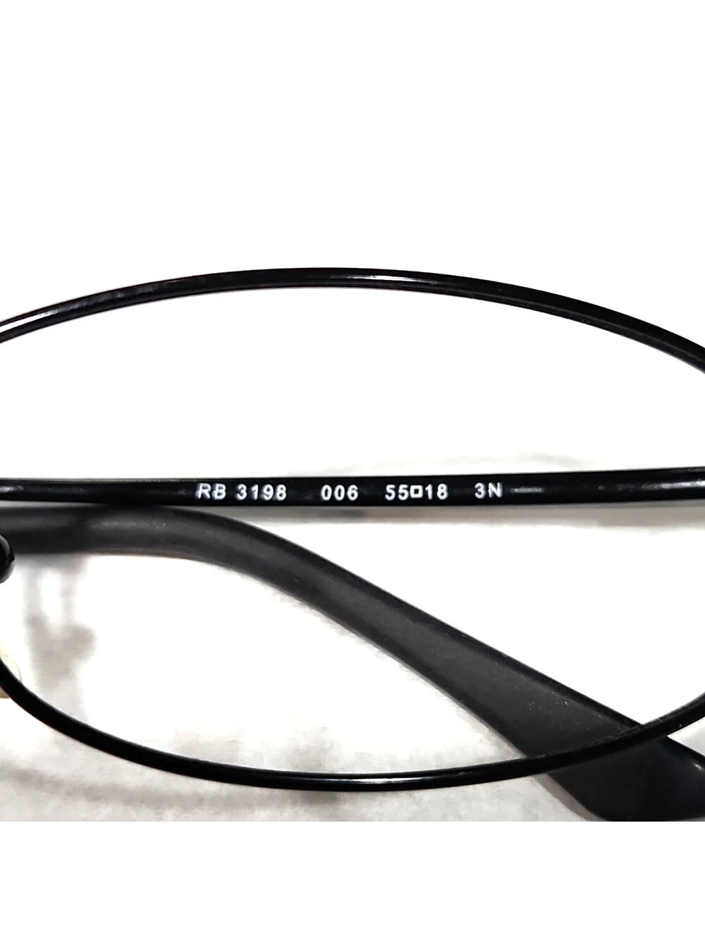 Ray Ban RB3198 006 Black Metal Wrap Sunglasses Frame Only 55-18 Italy VVG